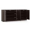Bennis 21 Pair Shoe Rack in Dark Walnut Finish