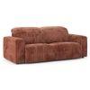 Gretta 3 Seater Fabric Sofa With Adjustable Headrest In Deep Russet
