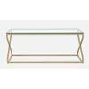 Melbourne Glass Coffee Table In Gold Finish