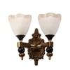 Eliante Modern Wall Lights Mild Steel & Glass Material Antique & Gold, White Finish