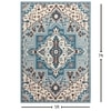 Presto Blue Traditional Hand Tufted Wool Carpet 5X7 Feet