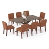 Anderson Solid Wood 8-Seater Dining Table with Ludo Solid Wood Dining Chair