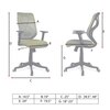 Zeeazyana Mid Back Ergonomic Chair in Pearl Green Colour