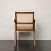 Rita Solid Wood Rattan Caning Accent Chair In Teak Finish