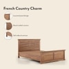 Tuscany Solid Wood Queen Size Non Storage Bed In Latin American Teak Finish
