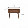 Scandinavian Dover Oak Side Table in Brown Colour