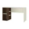 Astra Study Desk with Open Shelves in Ivory Coffee Walnut Colour