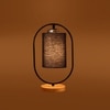 Devansh Black Cotton Drum Wooden & Iron Table Lamp -17 Inch Height  -B