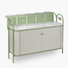 Dastoori Stainless Steel Outdoor Bar Serving Unit in Green Colour