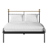 Iver Metal Non Storage King Bed in Satin Black Finish