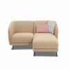 Verona 3 Seater L Shape Sofa Right Chaise with Accent Pillows Beige