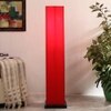 Claudette Red Cotton Shade Floor Lamp
