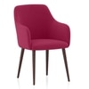 Owen Fabric Lounge Chair in Raspberry Colour