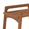 Clara Solid Wood Bar Trolley (Amber Walnut Finish)