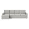 Apollo Compact Sofa (Colour : Vapour Grey, Cushion : Hard, Back Type : High Back, Seating Capacity : Left Aligned 3 Seater + Left Aligned Chaise)