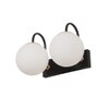 Eliante Modern Wall Lights Mild Steel, Glass & Glass Material Brown, Gold & White Finish