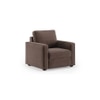 Apollo Compact Sofa Set (Colour : Daschund Brown, Cushion : Soft, Back Type : Regular, Seater : 3+1+1)