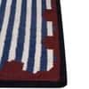 Jaipur Rugs Soft Floral Striped Wool Polyester Dhurrie Rug White 6x9 ft