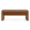 Linnea Rectangular Solid Wood Coffee Table In Amber Walnut Finish