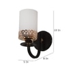 Eliante Wall Lights Mild Steel, Glass & Glass Material Brown,Gold & White Finish