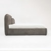 Cloud Engineered Wood Double  Size Bed Without Storage (Grey Colour)