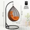 Premium Egg Single Seater Liner Swing Chair Orange