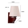 Devansh Solid Wood Electric Wall Light in White Colour with White Shade Count of 1 Light