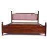 Camille Solid Wood Box Storage Queen Bed in Provincial Teak Finish with Pink Colour