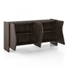 Koro Solid Wood Sideboard In Dark Chestnut Finish