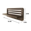 Regus Wooden Wall Shelf Organiser With Key Holders