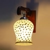 Devansh Solid Wood Electric Wall Light in Brown Colour with Multi Shade Count of 1 Light