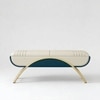 The Soho Cradle Metal Bench in White Finish