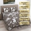 Wren Multicolor Abstract 400 TC Cotton Flat Super King Size Bedsheet with 2 Pillow Covers – Threads