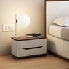 Baltoro Engineered Wood Bedside Table in White Finish