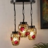 Izaiah Multicolour Glass Cluster Hanging Light