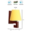 Devansh Solid Wood Electric Wall Light in Yellow Colour with Yellow Shade Count of 1 Light