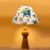 Devansh Multicolor Cotton Table Lamp With Wood Natural Base (10X18 Inches)-38
