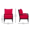 Luxe Boucle Fabric Lounge Chair in Red Colour