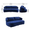 Henry Velvet 3 Seater Sofa Navy Blue Color