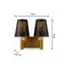Devansh Metal Electric Wall Light in Gold Colour with off-white Shade Count of 1 Light