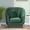 Nilo Velvet 1 Seater Sofa in Green Colour