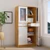 Hexa Engineered Wood Bookshelf Multipurpose Storage Rack in Giant Wood and Frosty White