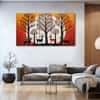 The Castle Decor Warli Art Wall Painting Wooden Framed 27x48 Inch (Style 4)