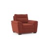 Adelaide Premium 1 Seater Fabric Sofa In Dark Coral