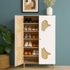 Exotica Shoe Cabinet for 24 Pairs – Large Capacity Wooden Shoe Storage Cabinet