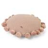 Pom Pom Crepe Round Knitted Cushion Cover  16 Dia Inches