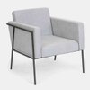Metrix Metal Lounge Chair in Grey Colour
