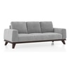 Granada Essential 3 Seater Fabric Sofa in Granite Weave Colour