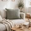 Jersey Chunky Abbey Stone Cotton Knitted Decorative Cushion Cover 16 x 16 Inches