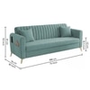 Daraco Velvet 3 Seater Sofa in Tourquise Color